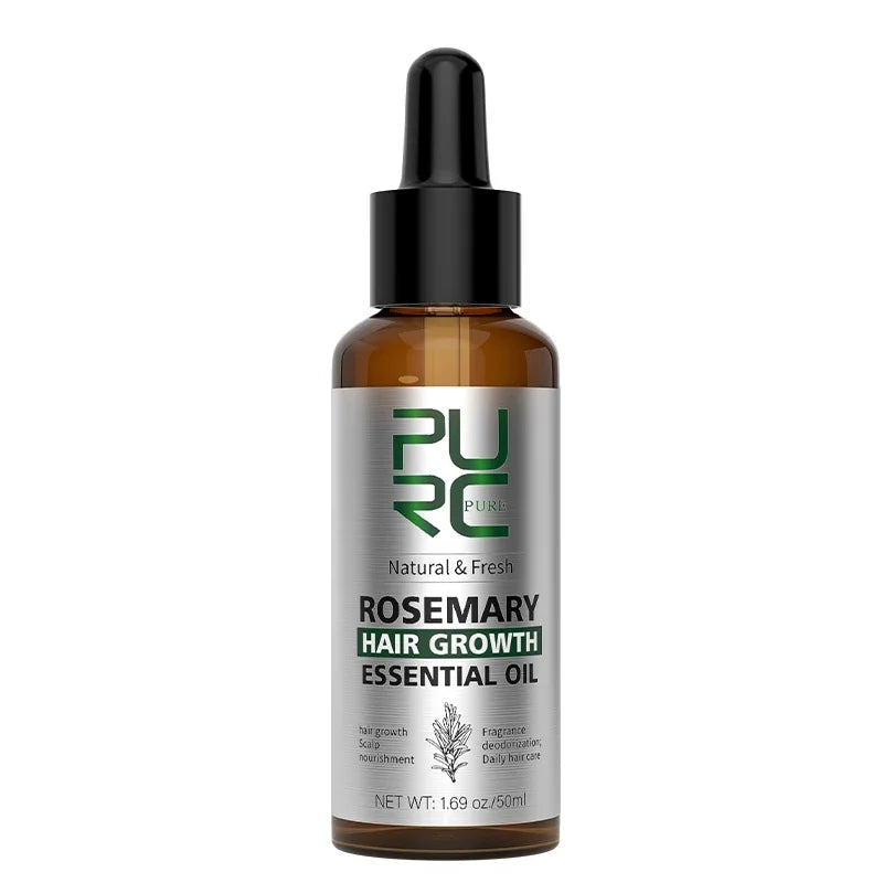 Sérum croissance cheveux naturel à l'huile essentielle de romarin pour stimuler la pousse des cheveux