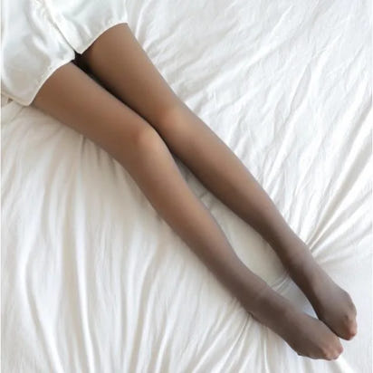 Flowza collants thermiques hiver femme in sheer brown, perfect for warmth and style during winter