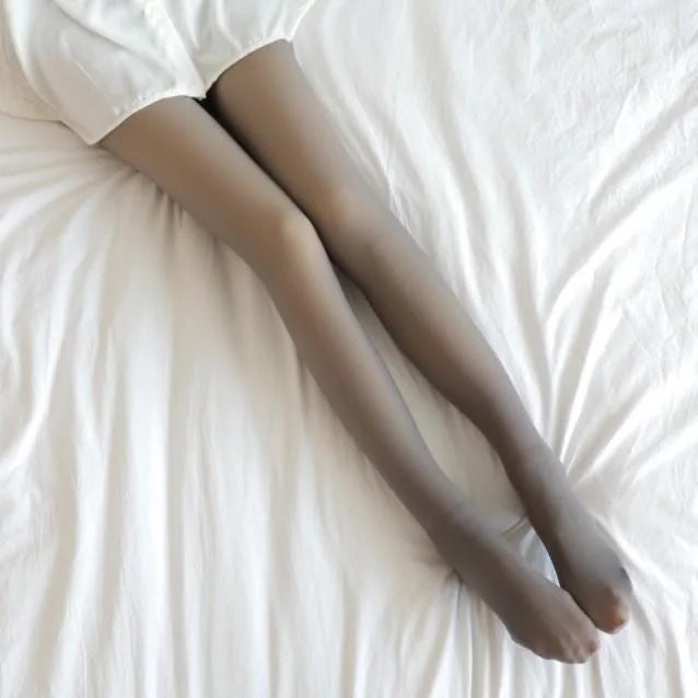 Flowza collants thermiques hiver femme in grey, perfect for warmth and comfort during winter