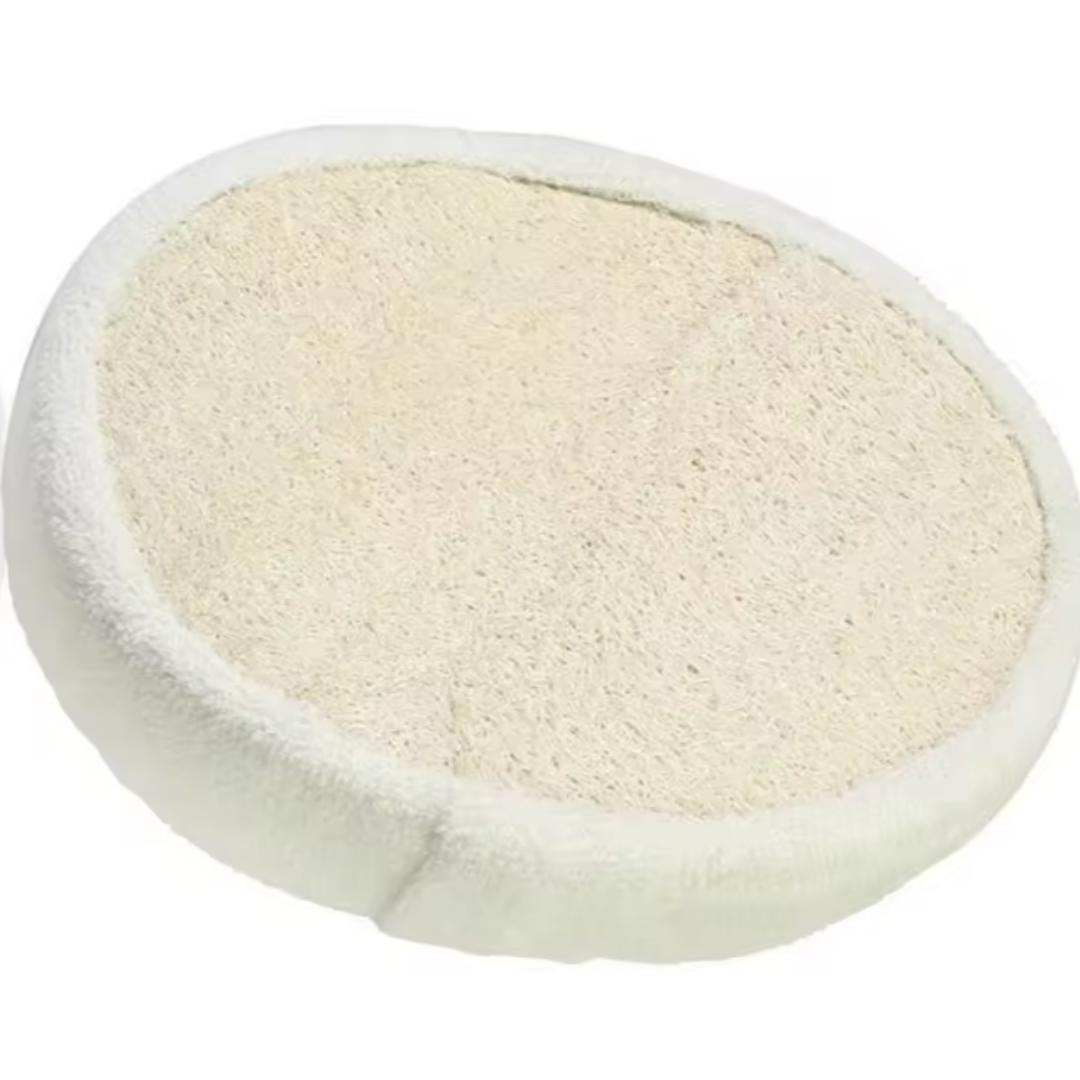 Éponge luffa bio naturelle flowza pour exfoliation douce et nettoyage écologique de la peau